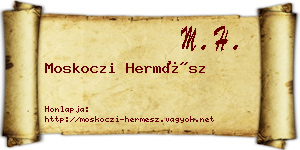 Moskoczi Hermész névjegykártya